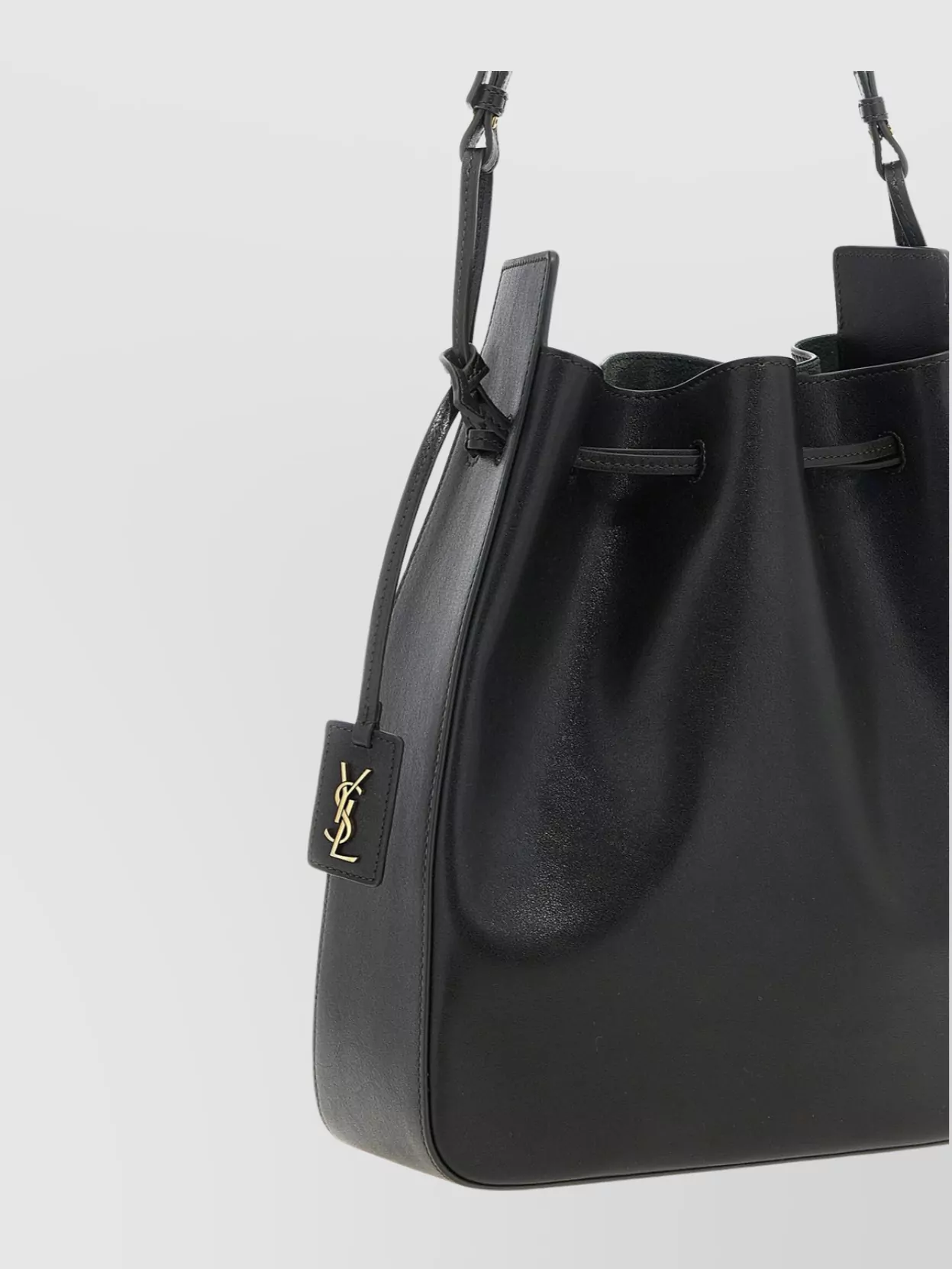 Saint Laurent Spacious Leather Bucket Style Bag