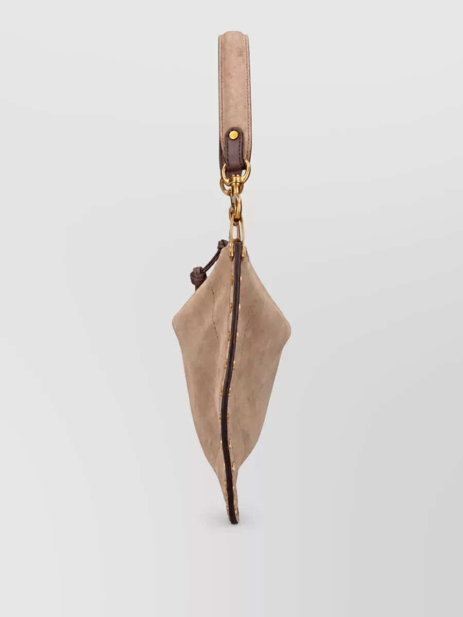 Isabel Marant Oskan Moon Suede Clutch Bag