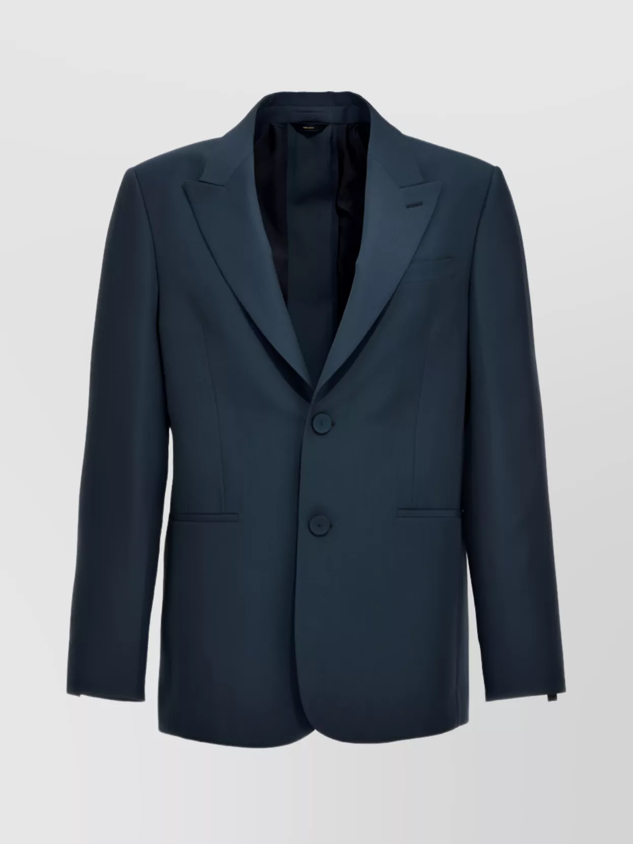 Shop Fendi Structured Notch Lapel Jacket In Blue
