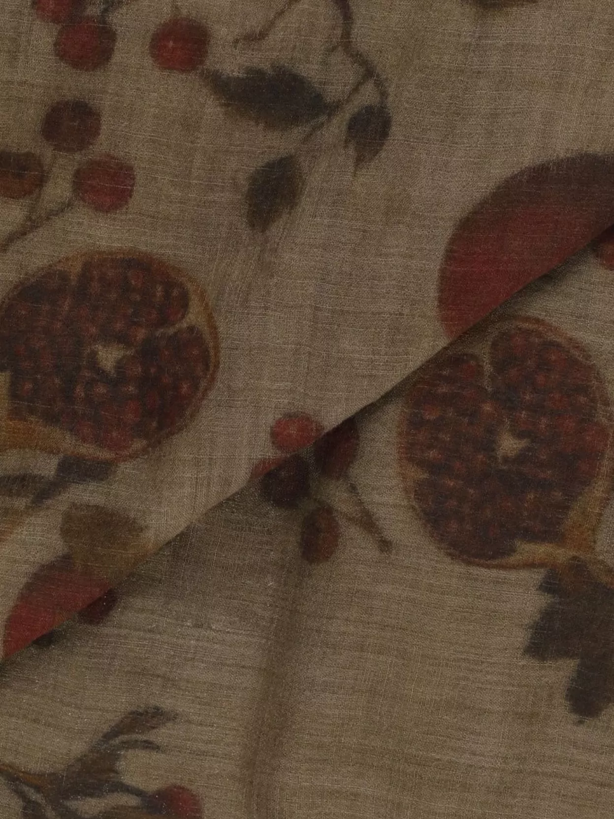 Uma Wang Floral Pattern Lightweight Wool Scarf