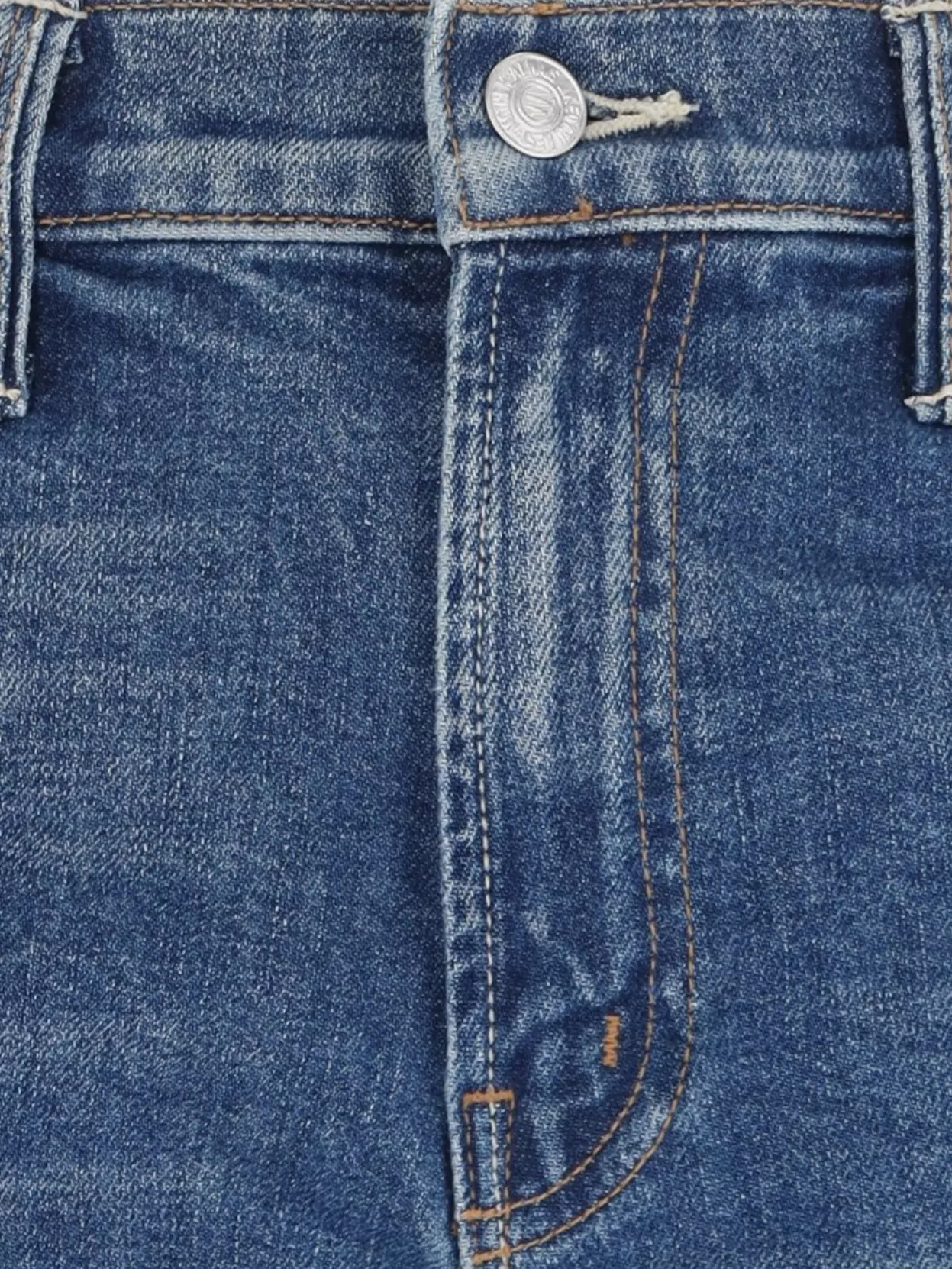 MOTHER STRAIGHT DENIM TROUSERS FADED WASH