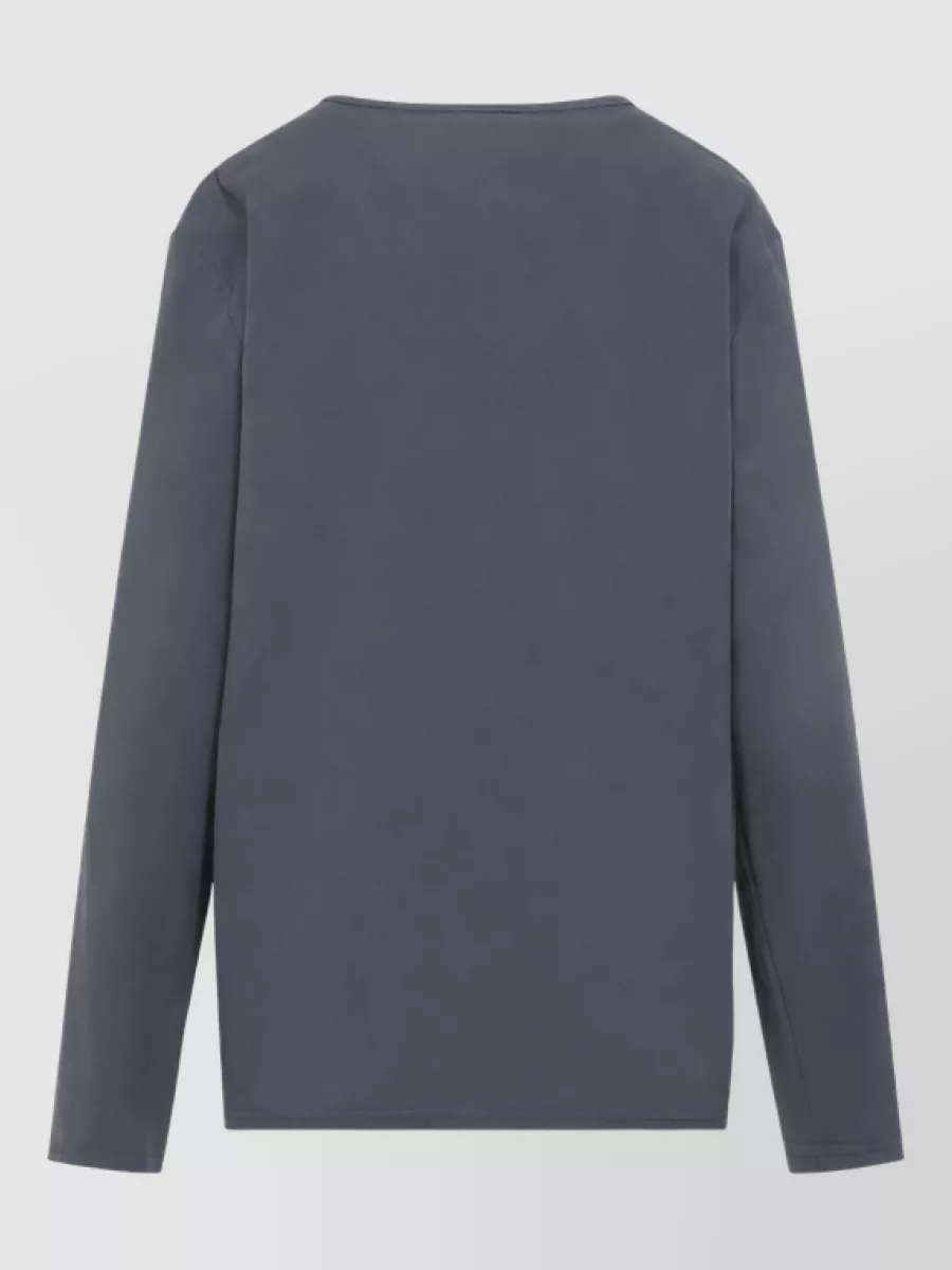 Miu Miu Long-Sleeve Crew-Neck Top
