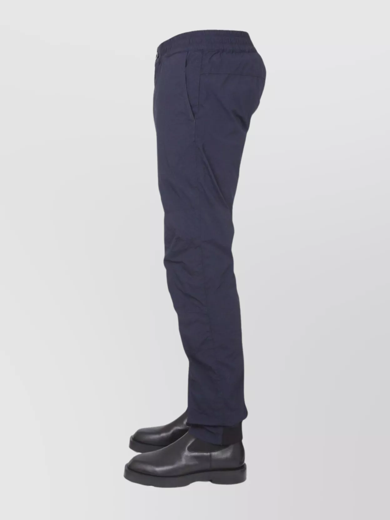Ten C Trousers Elastic Waistband Back Pocket Side Pockets