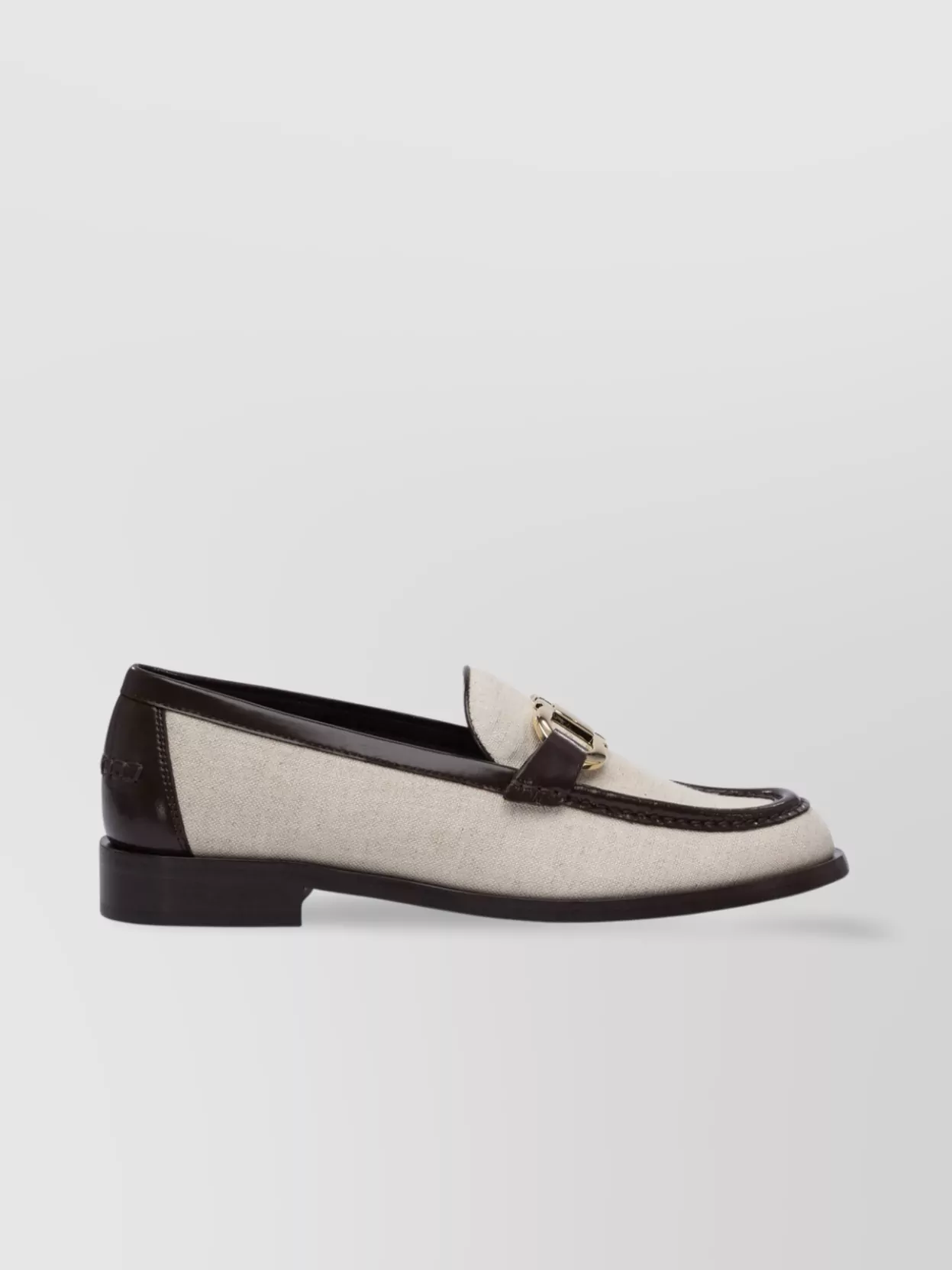 Ferragamo Slip-ons With Contrast Trim And Gold-tone Hardware