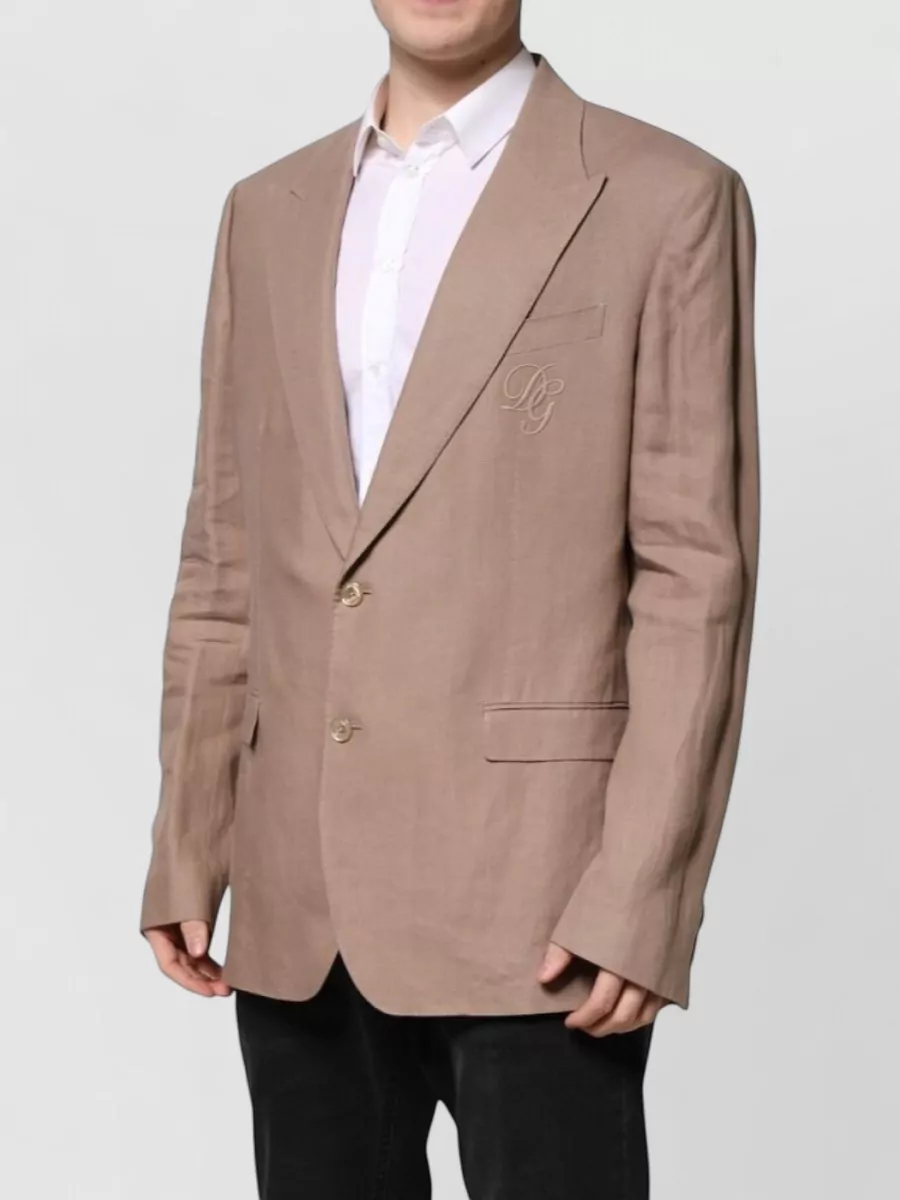 Dolce&Gabbana Linen Single Breasted Blazer