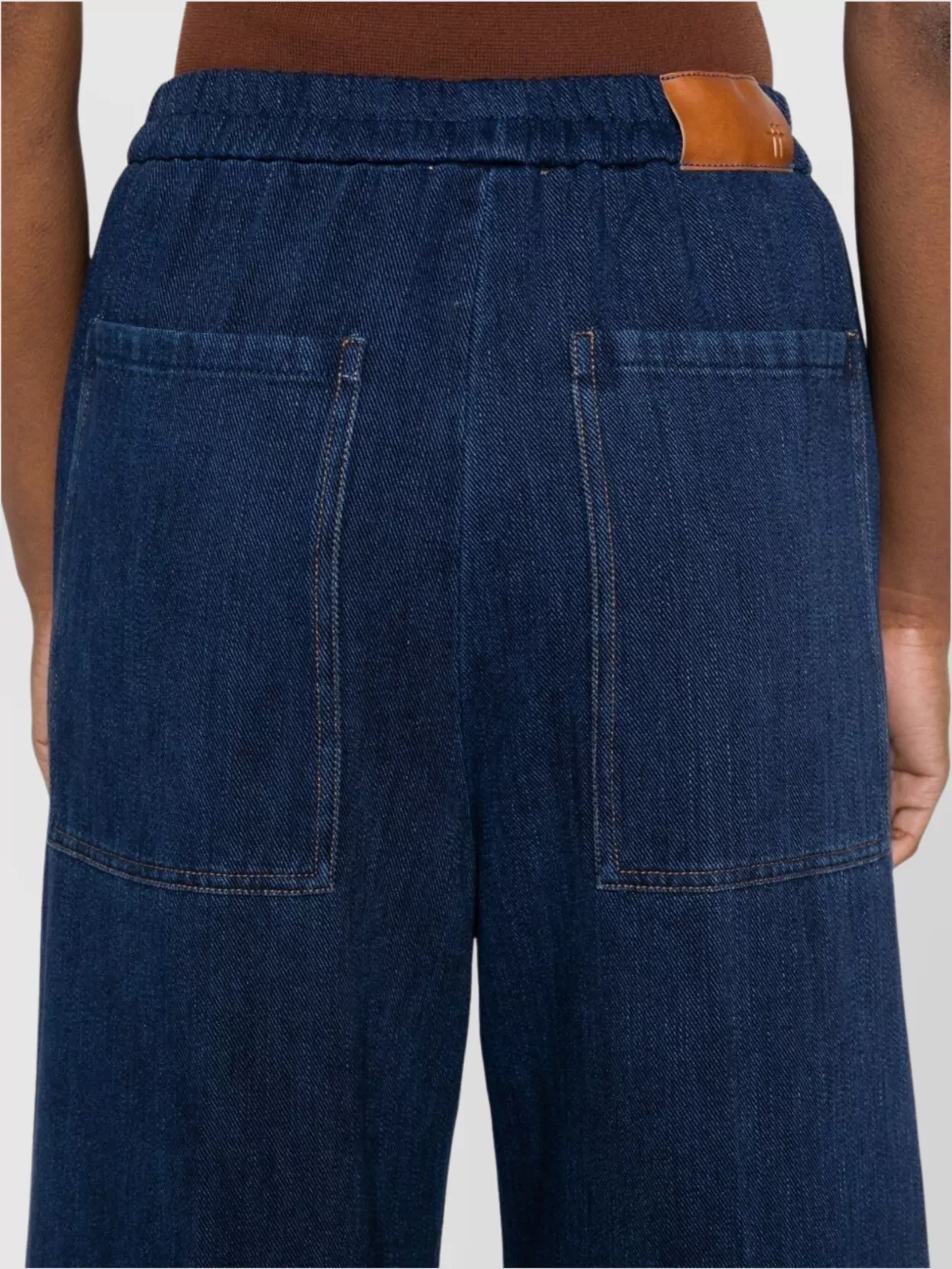 Forte Forte Wide-Leg Denim Trousers With Elasticated Waistband