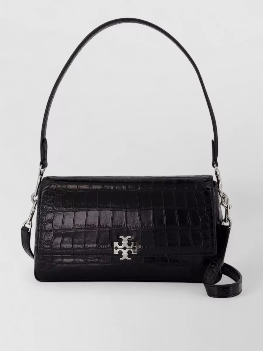 Tory Burch Charlie small lamb leather clutch bag