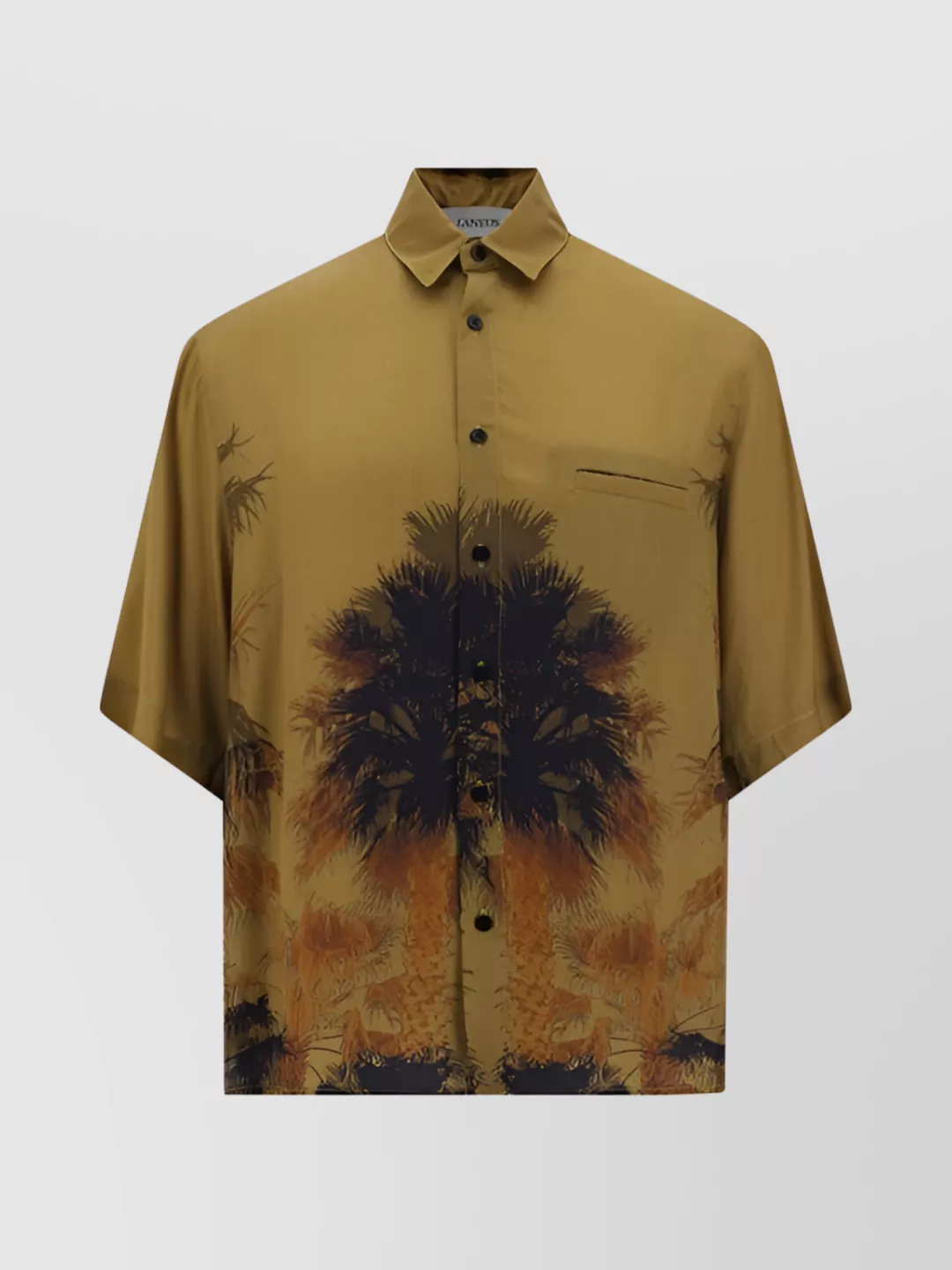 Shop Laneus All-over Print Shirt With Front Pocket