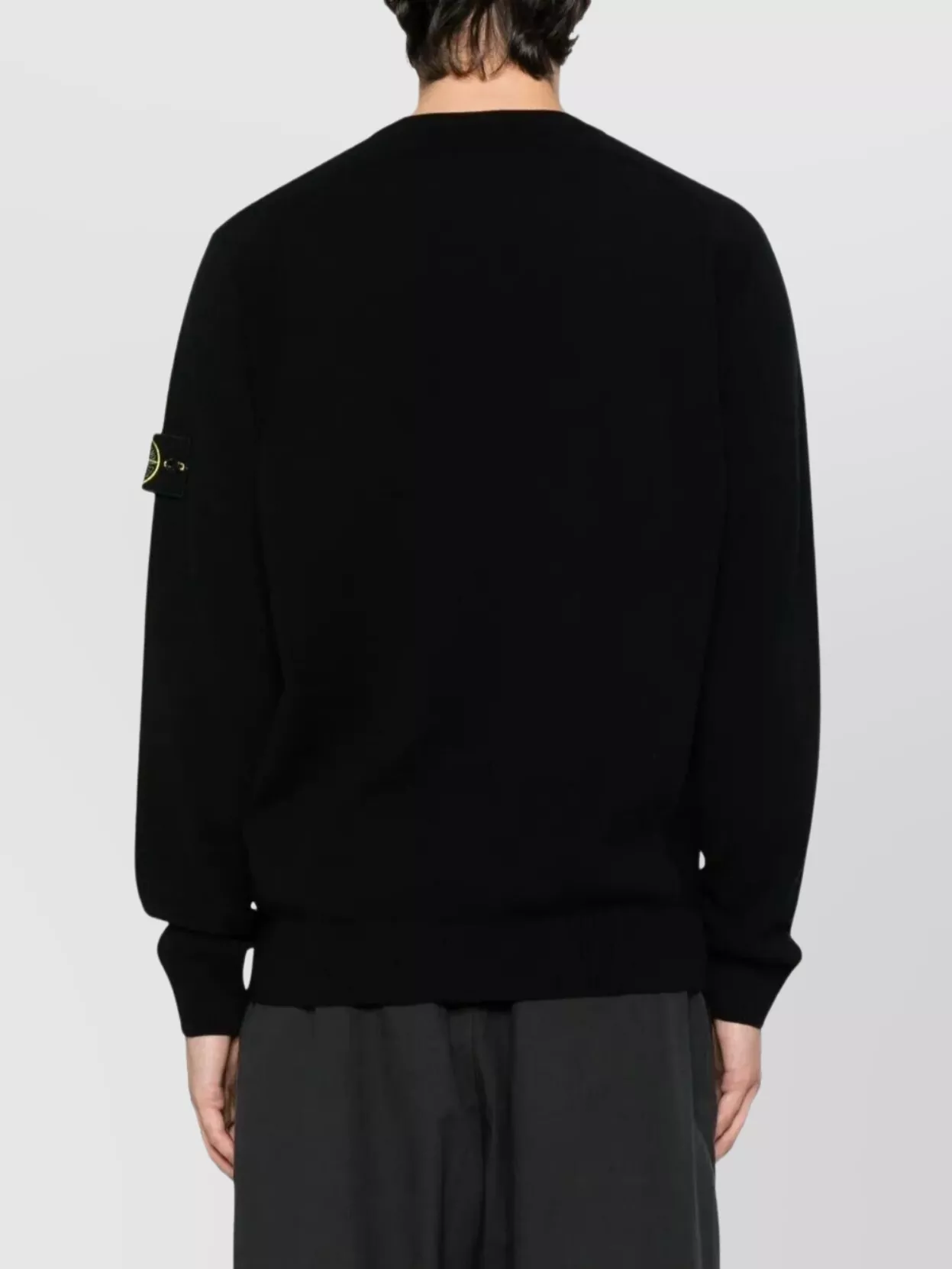 Stone Island Wool Crewneck Sweater Ribbed Cuffs