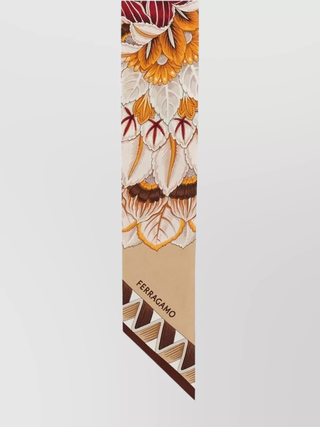 Ferragamo Floral And Geometric Silk Rectangular Scarf