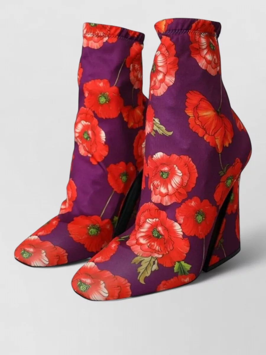 Dolce&Gabbana Floral Ankle Boots