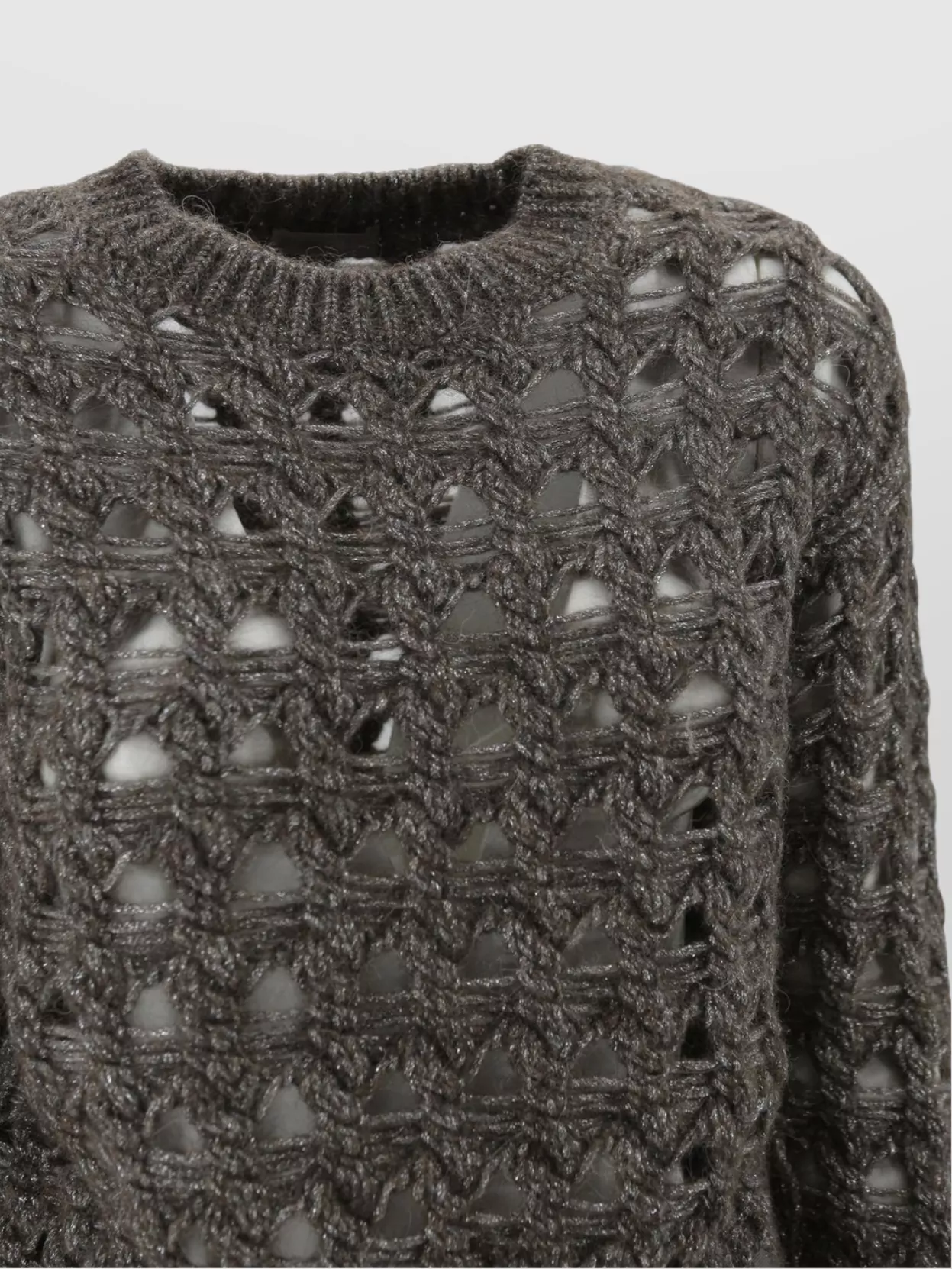 Herno Alpaca Wool Crewneck Knit Sweater