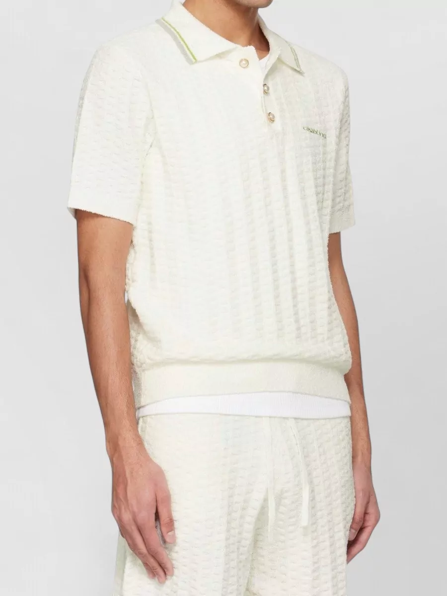Casablanca Bouclé Polo Shirt