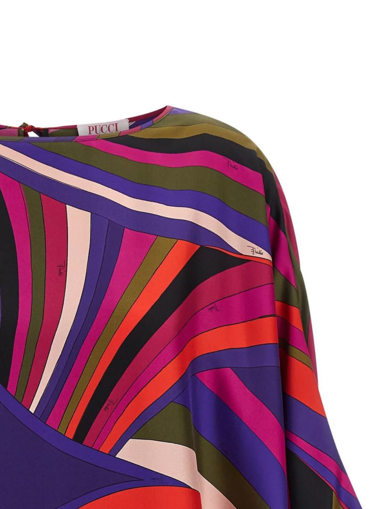 Pucci Loose Fit Patterned Caftan With Back Tie