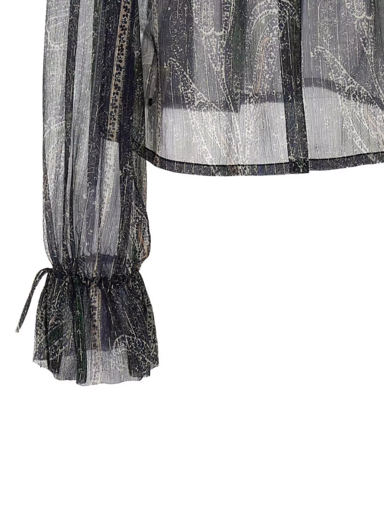 Saint Laurent Blusa In Crepe Stampata Donna