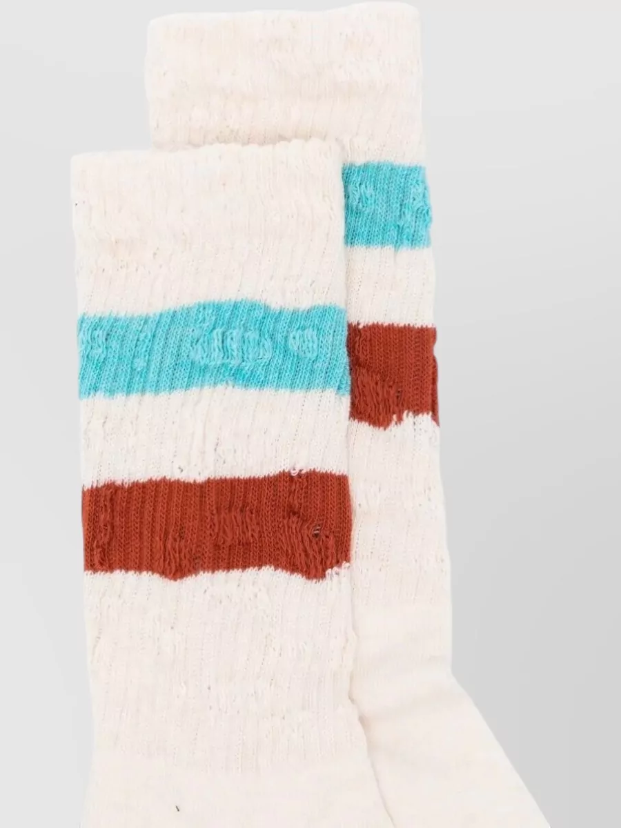Golden Goose Striped Rib Knit Tall Socks Set