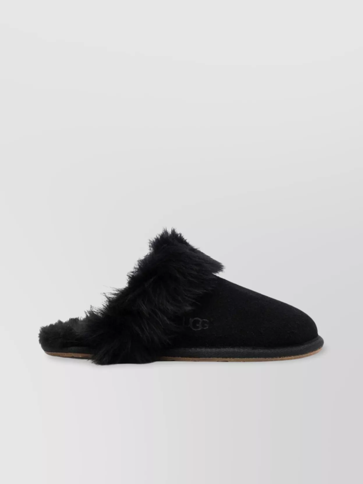Shop Ugg Sheepskin Collar Slip-on Sandals