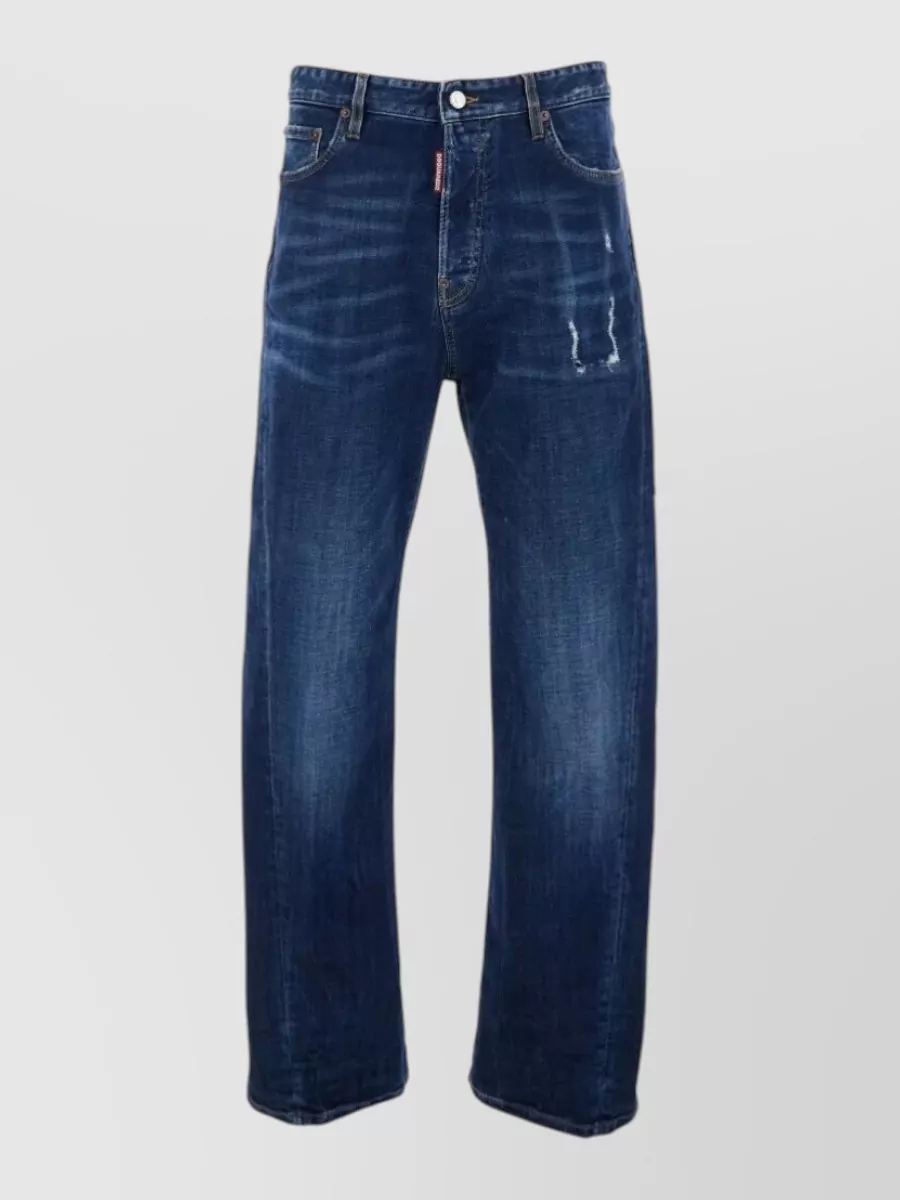 Dsquared2 loose twisted straight-leg jeans