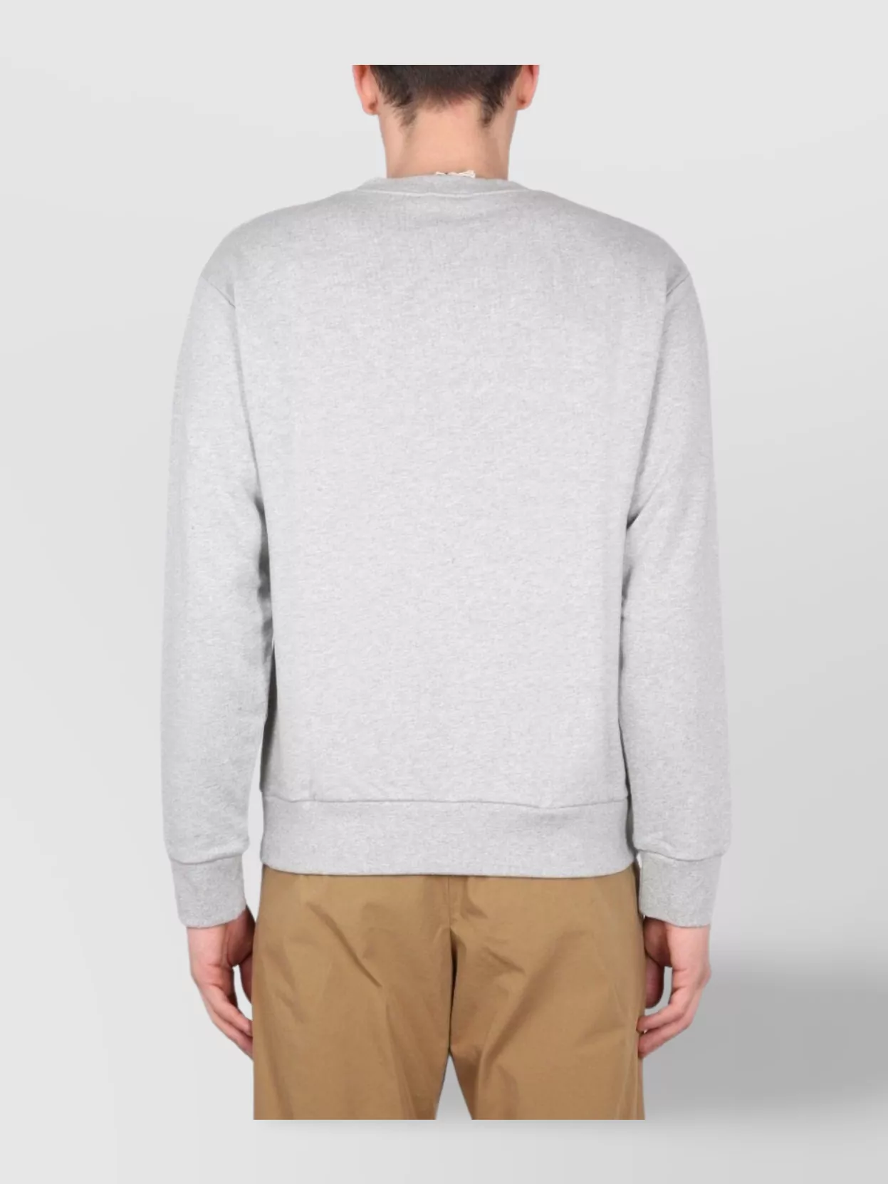 A.p.c. Floral Print Crewneck Knitwear With Ribbed Finish