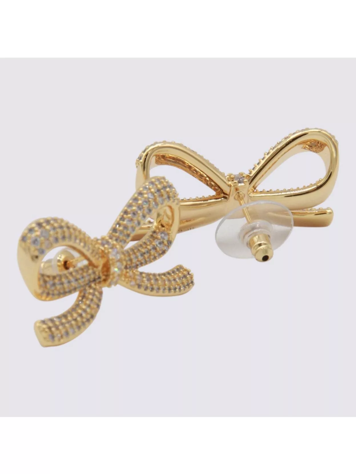 Self-Portrait Crystal-Embellished Bow Earrings