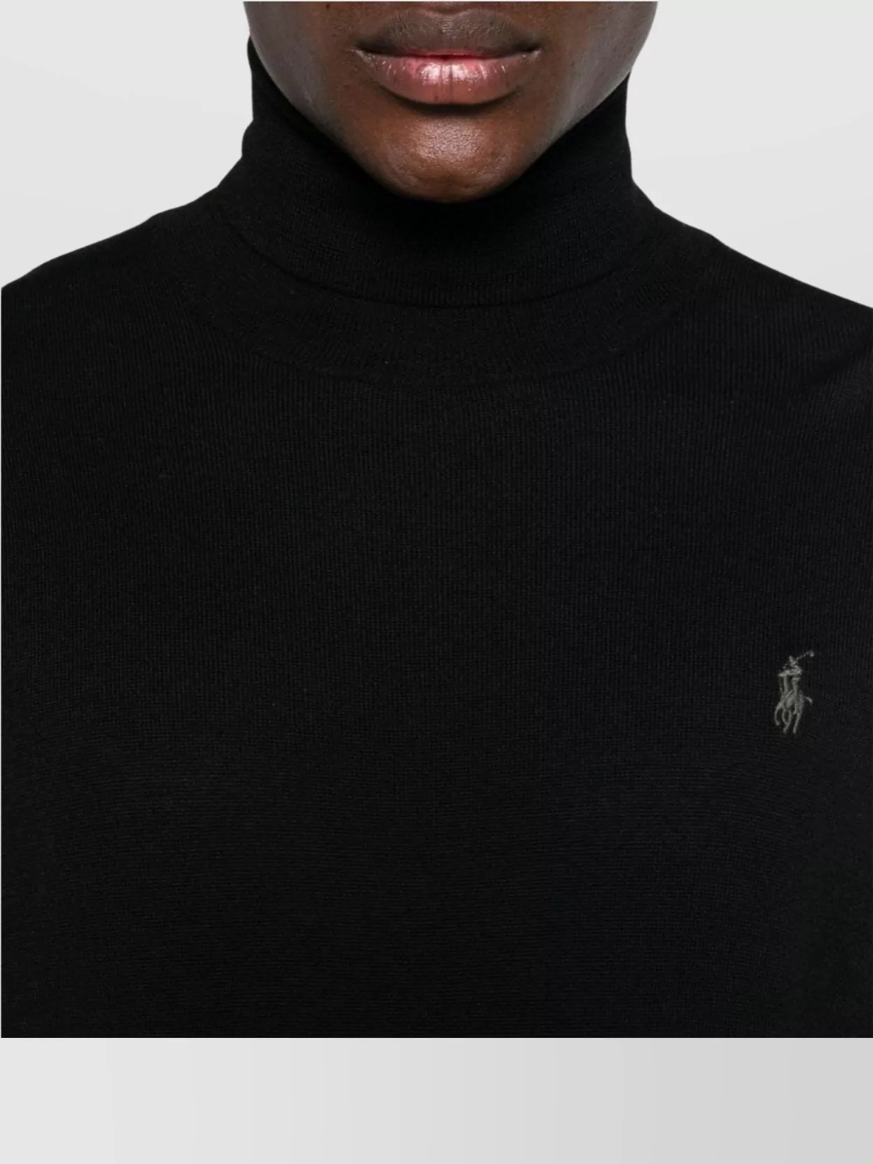 Ralph Lauren Knitted Crewneck Sweater Ribbed Trim