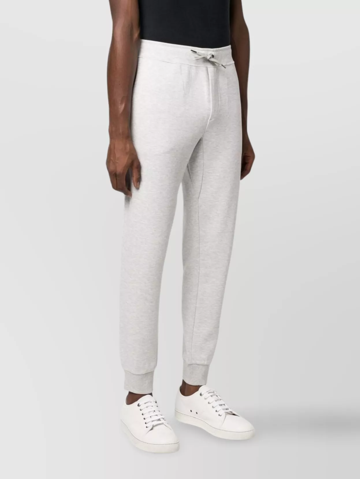 Ralph Lauren Tapered Leg Joggers With Elastic Waistband In White