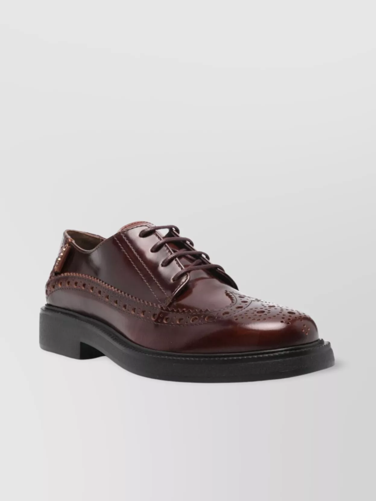 Tod's Lace-up Logo Detail Brogues In Black