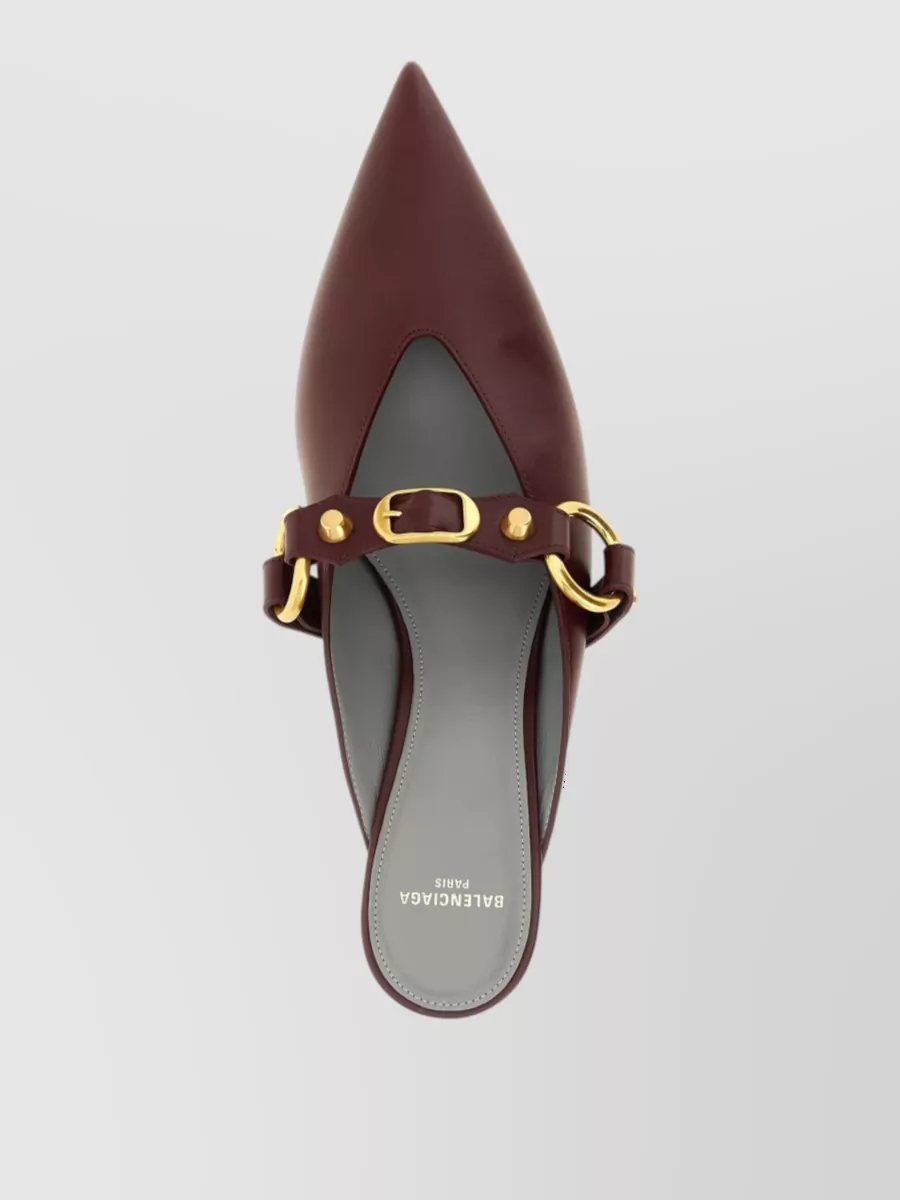 Balenciaga Leather City Mules