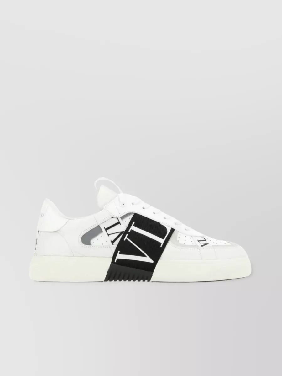 Valentino Garavani Ankle Padded Leather High-top Sneakers In White