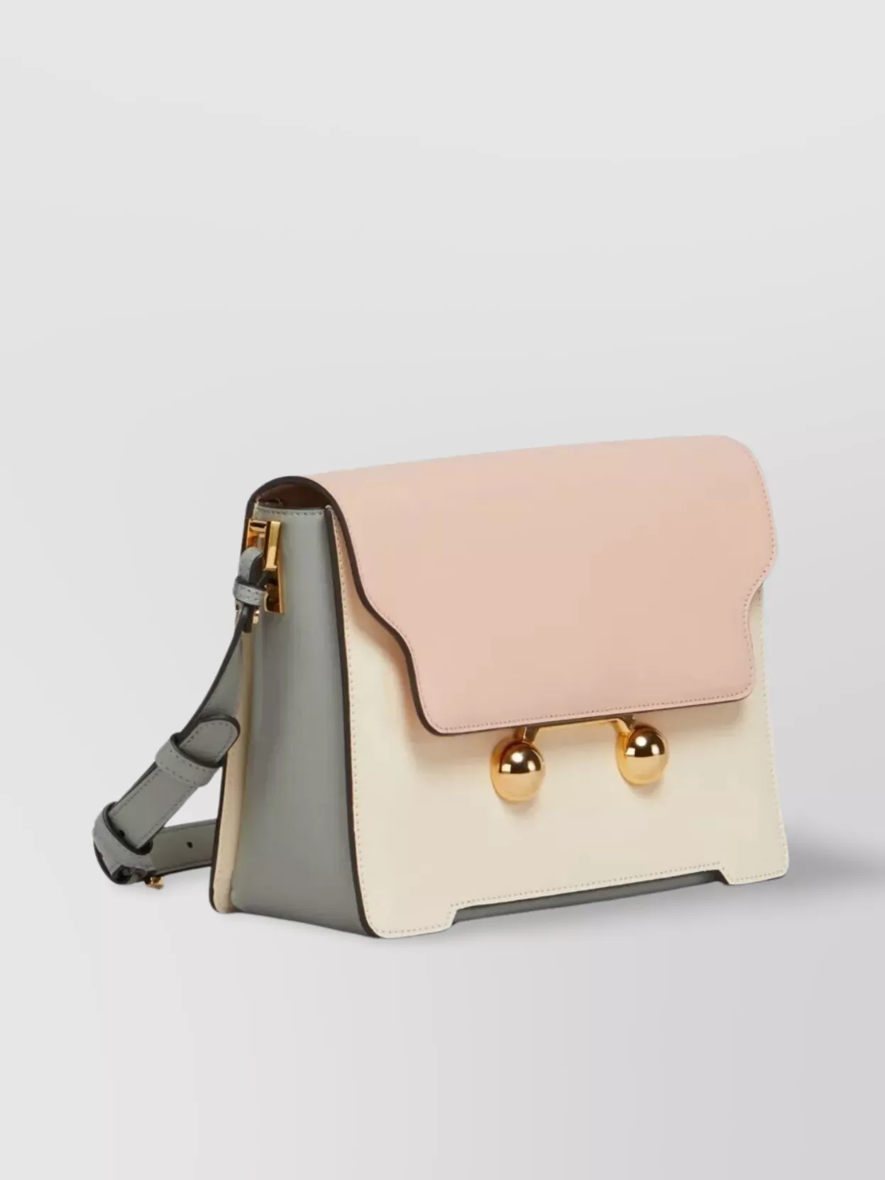 Marni Womens Zo878 Trunkaroo Colour-block Medium Leather Shoulder Bag In Multi