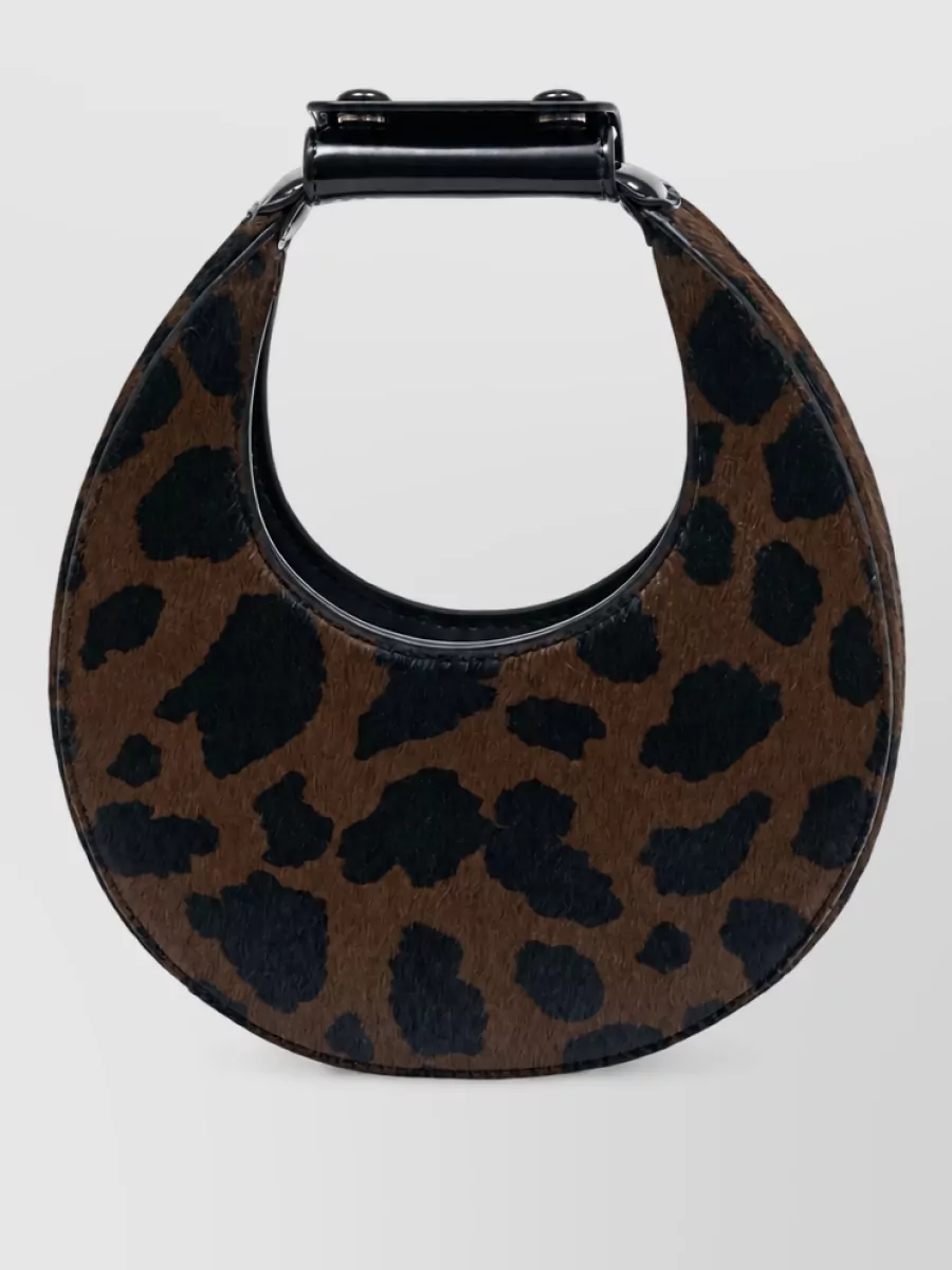 Staud Moon Leather Clutch Bag