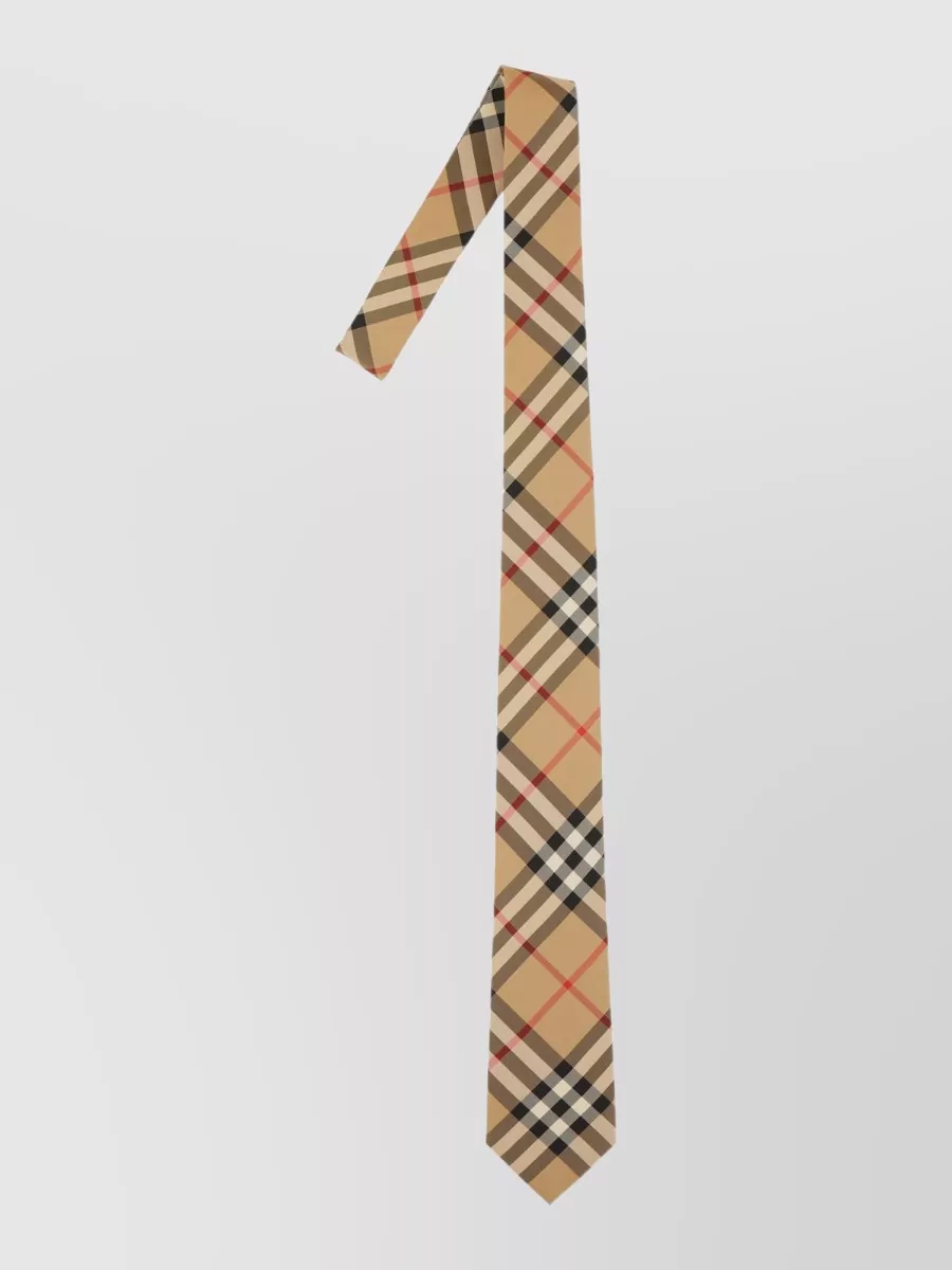 Burberry embroidered silk tie
