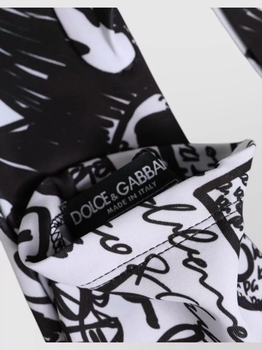 Dolce&Gabbana Logo-Print Elbow-Length Mittens