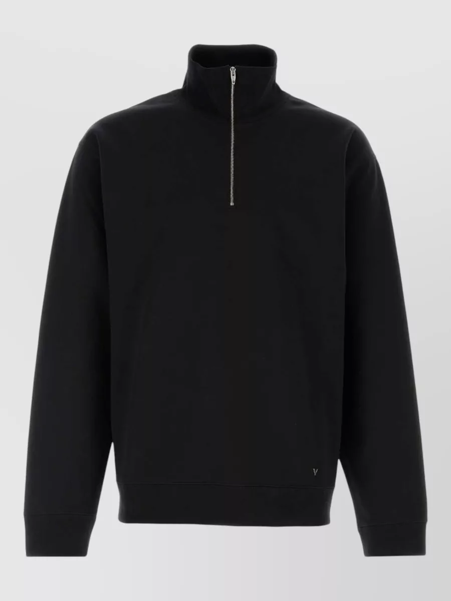 Valentino Garavani black cotton blend sweatshirt