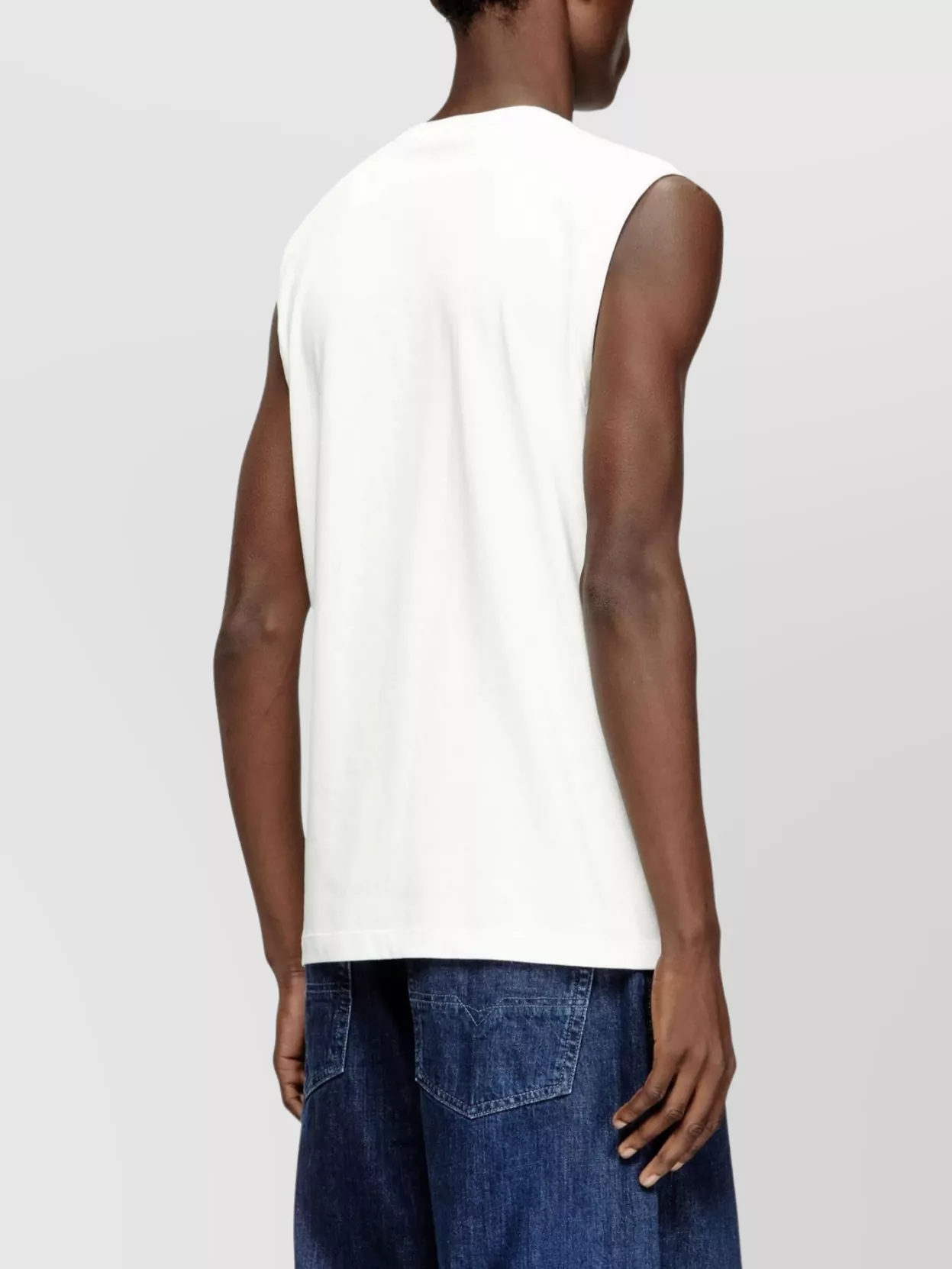 Diesel Crew Neck Sleeveless T-Shirt Relaxed Fit