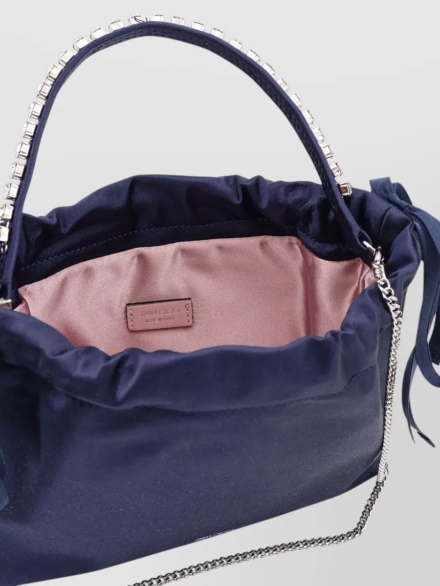 Jimmy Choo Cinch Satin Shoulder Bag
