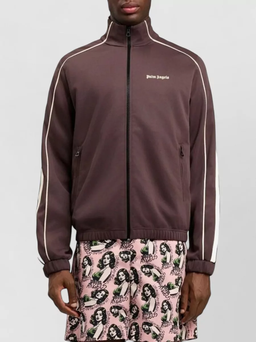 Palm Angels Logo-Print Track Jacket