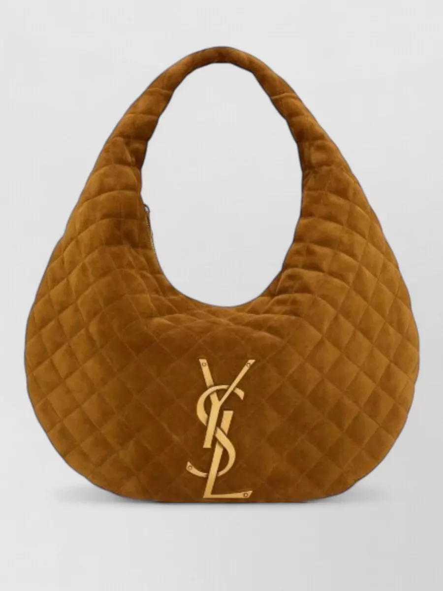 Saint Laurent Icare suede leather quilted shoulder bag