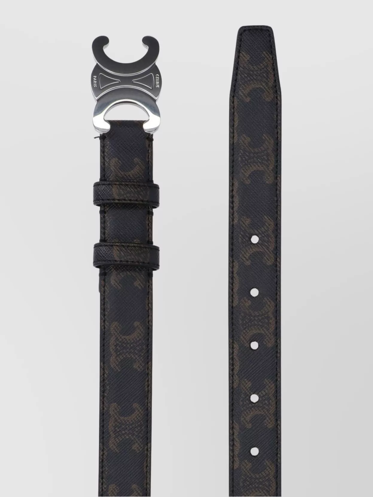 Celine Adjustable Monogram Pattern Belts