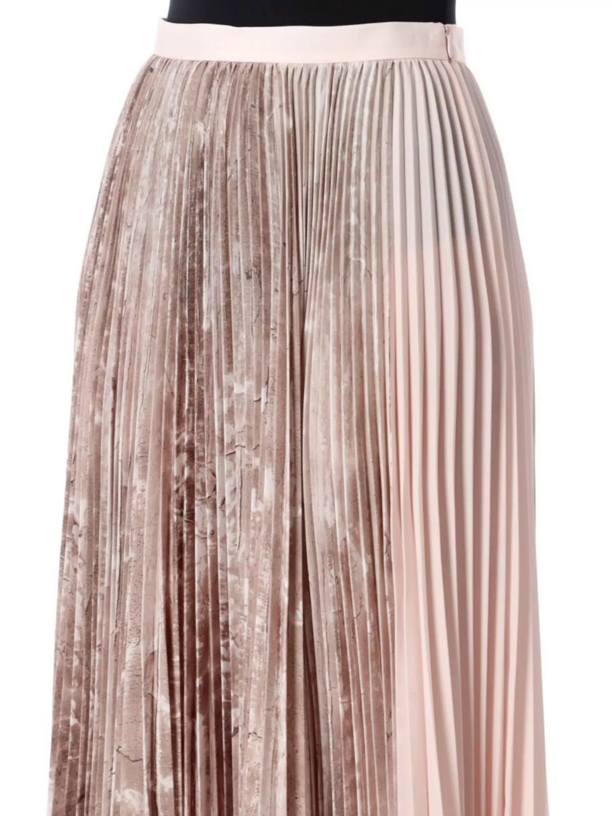 Fabiana Filippi Long Satin Skirt Pleated Design