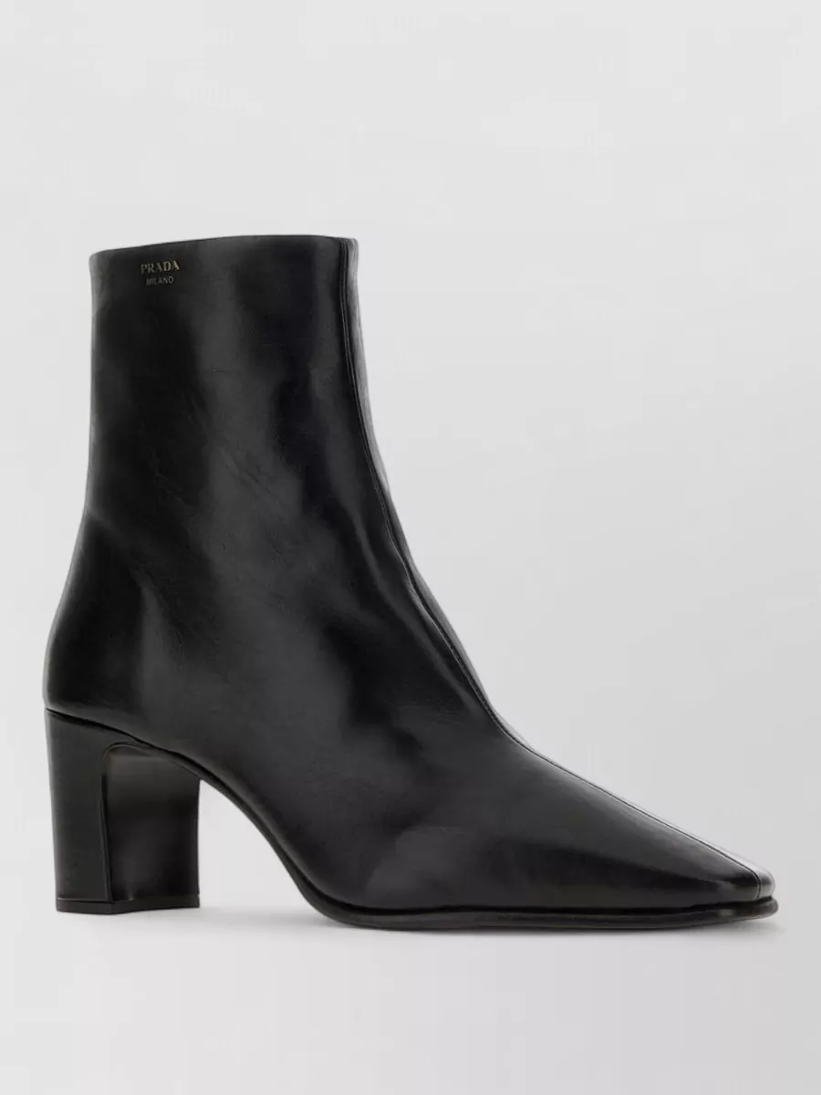 Prada leather ankle boots