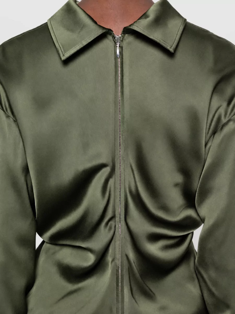Totême Gathered Satin Blouse