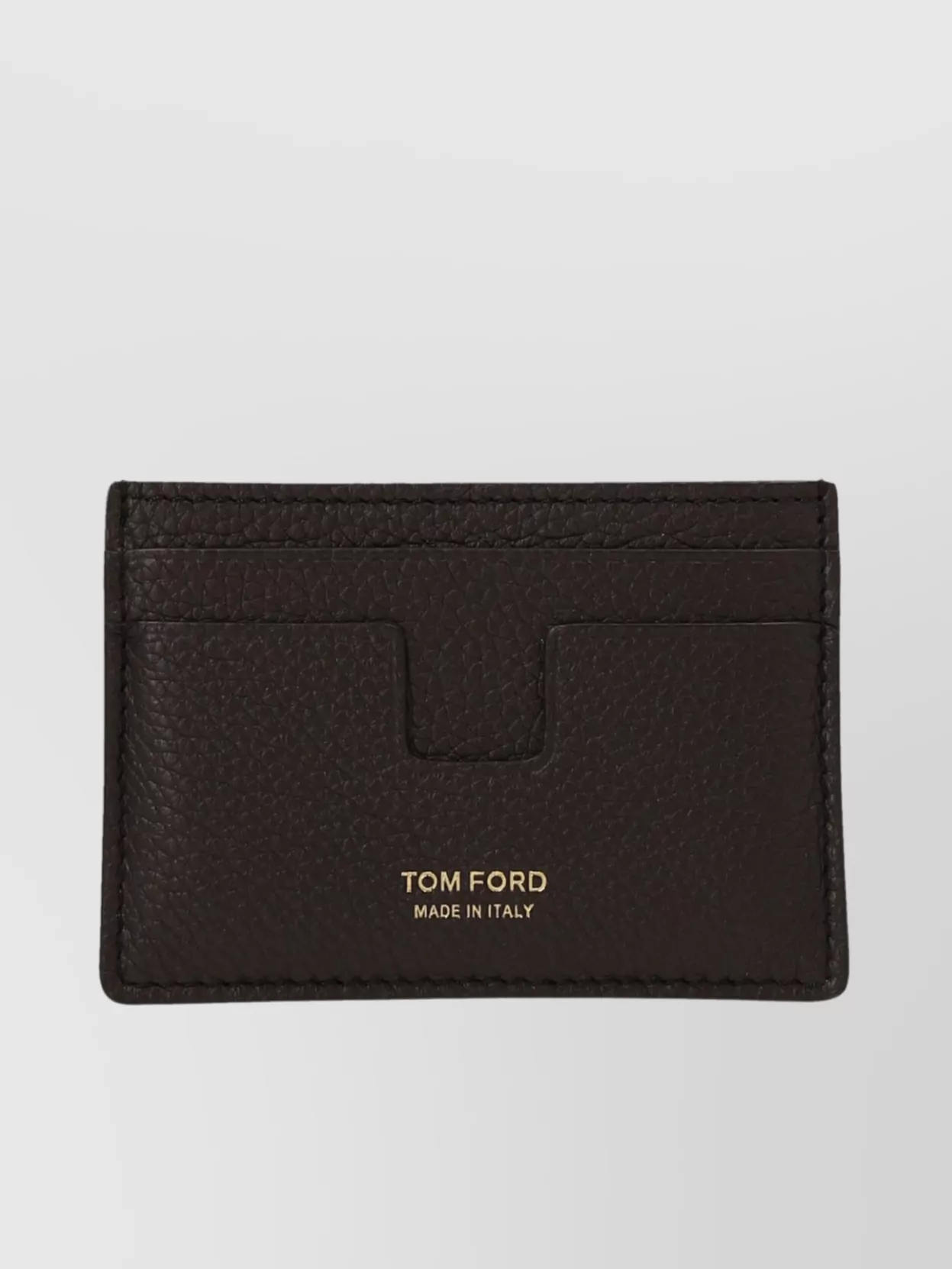 Shop Tom Ford Compact Textured Logo Print Card Holder