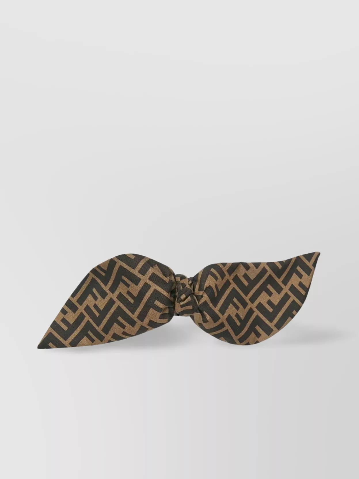 Fendi Twill Silk Hair Clip Ff Motif Bow Design