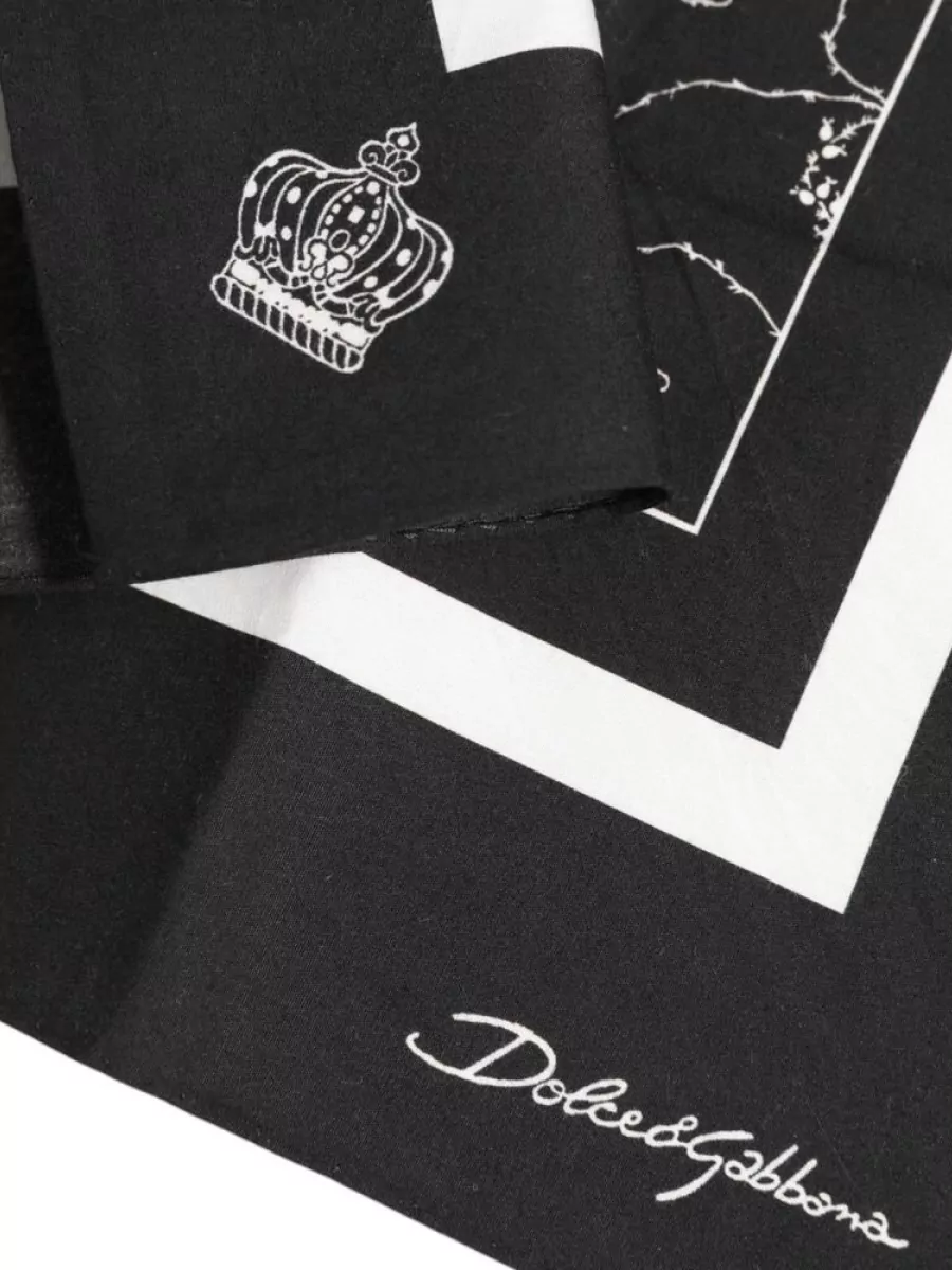 Dolce&Gabbana Silk Floral-Print Square Scarf