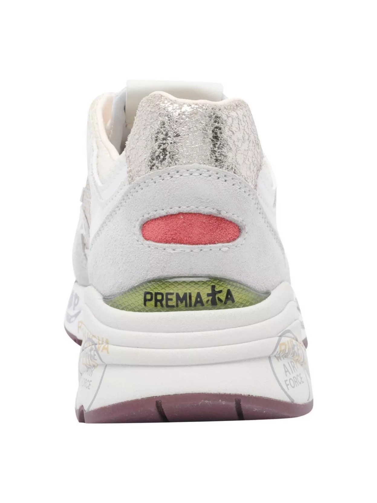 Premiata Low Top Leather Sneakers With Mesh Panels