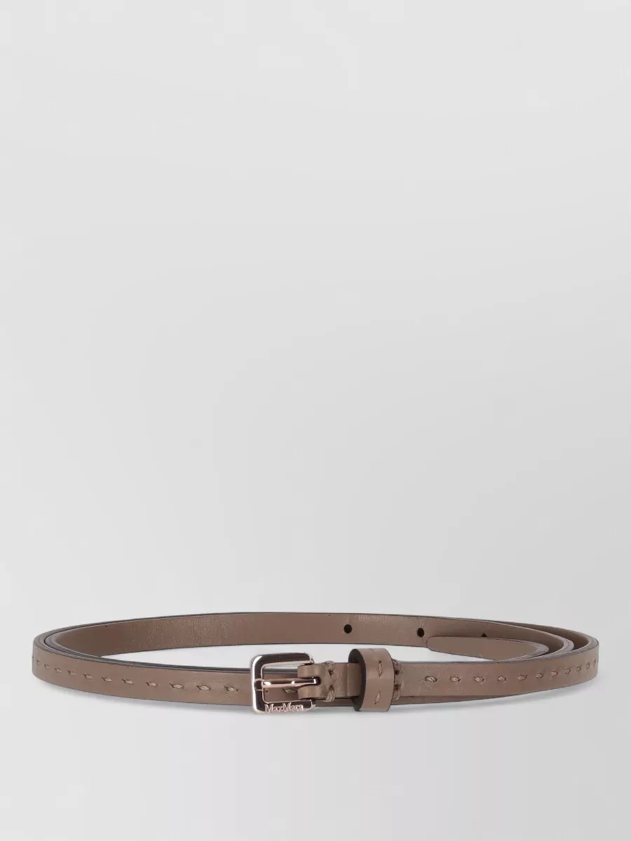 Max Mara Adjustable Belt Harness Embossed Strap Design In Brown