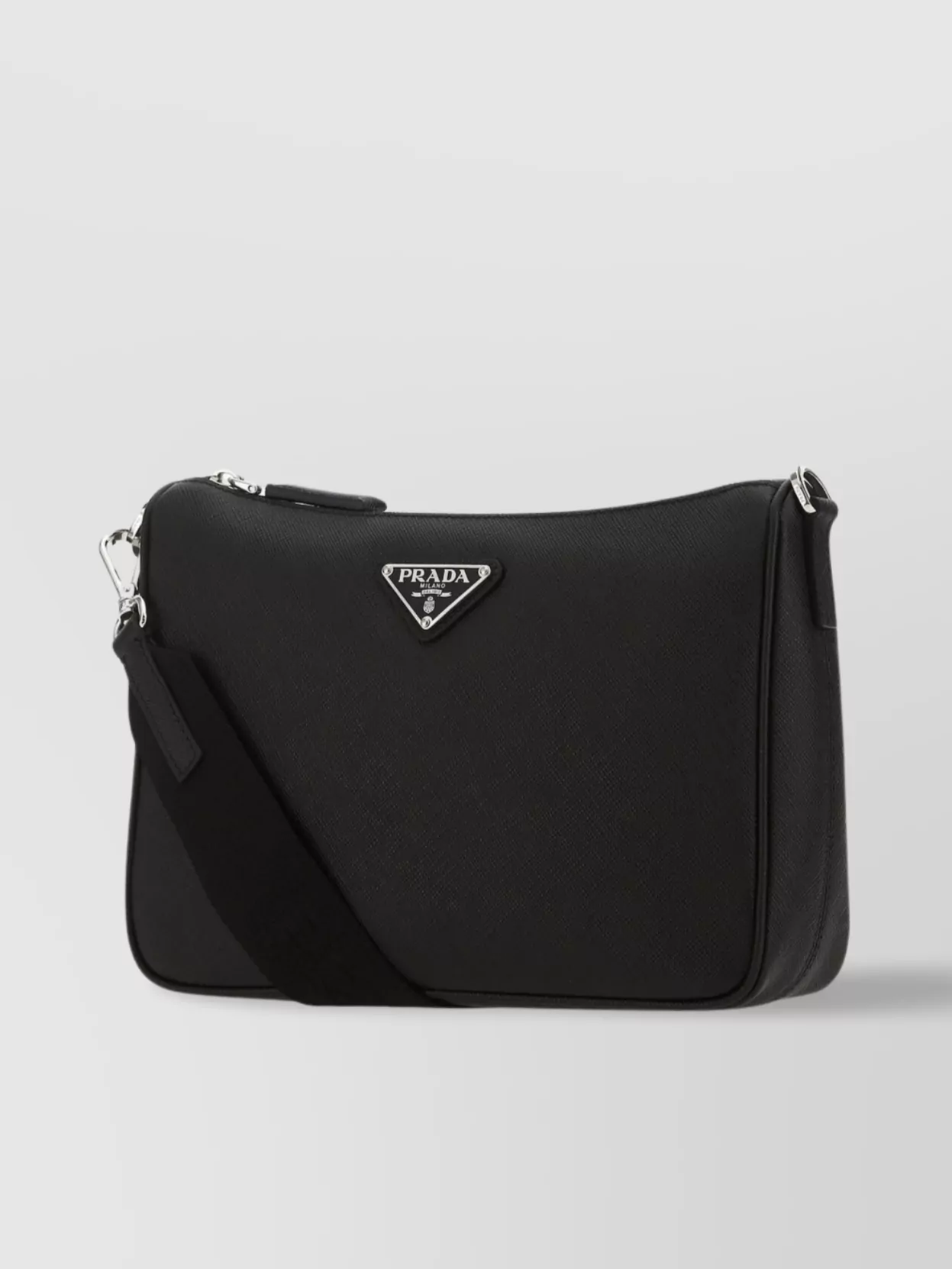 Shop Prada Leather Crossbody Bag With Adjustable Shoulder Strap
