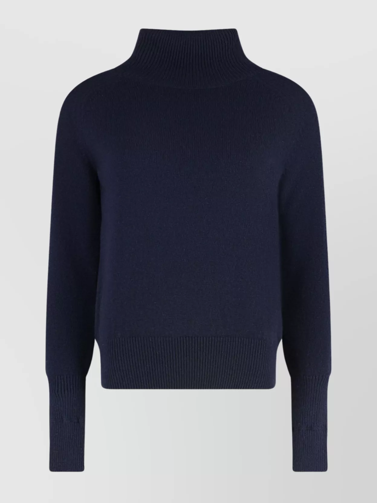 Victoria Beckham High Neck Ribbed Knit Sweater