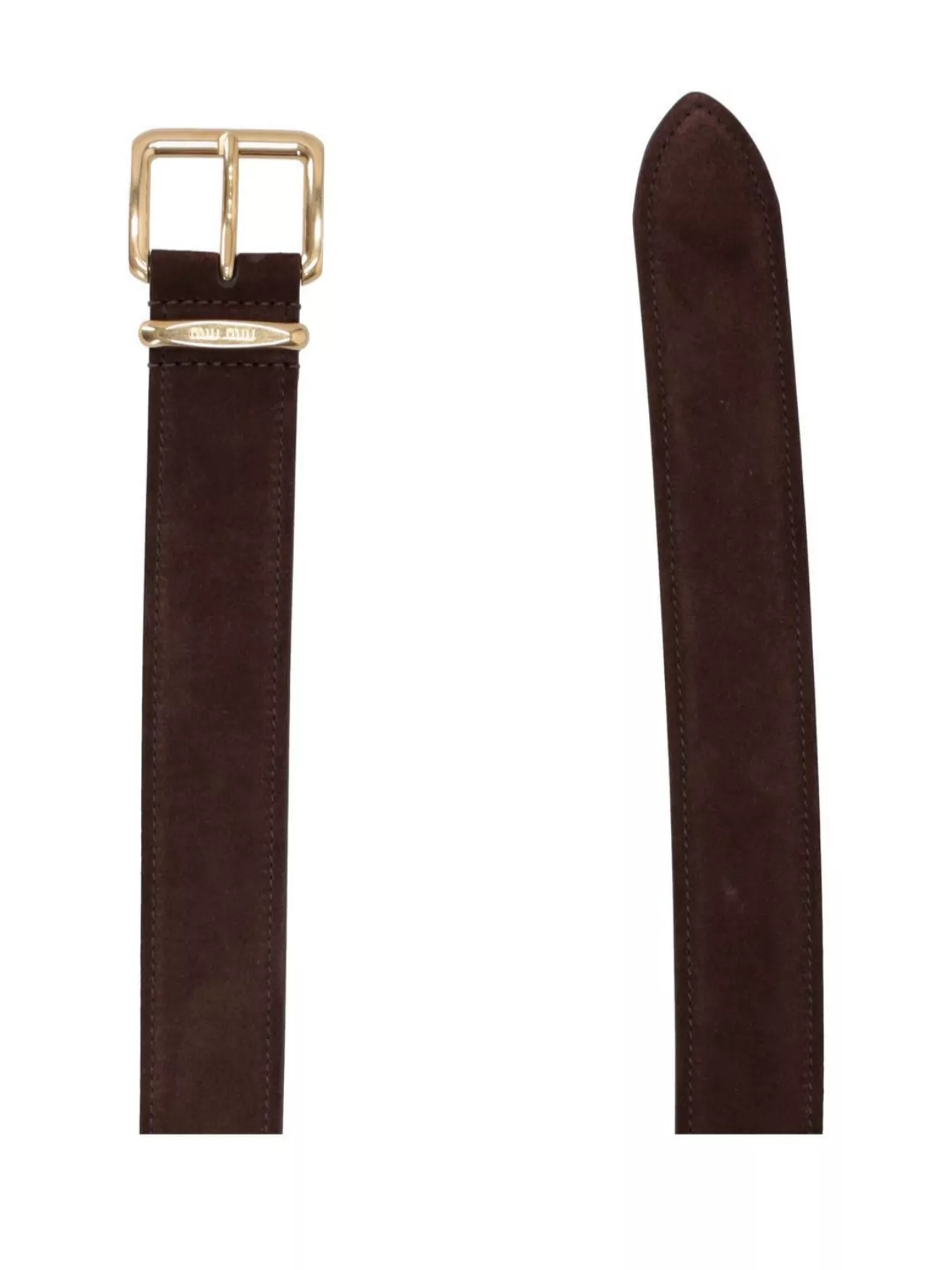 Miu Miu Suede Buckle Belt Loop Adjustable Length